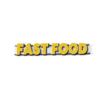 Litere volumetrice Fast Food - Modern Galben