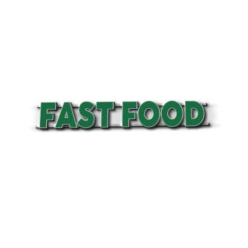 Litere volumetrice Fast Food - Modern Verde