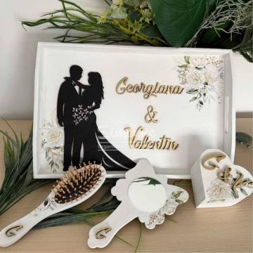 Set personalizat gatitul Miresei, White de la Simonne