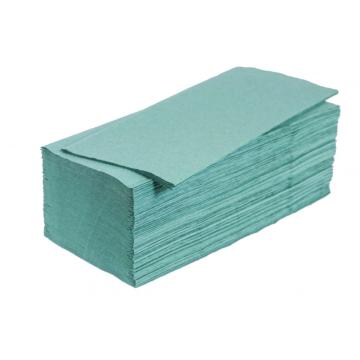Prosoape hartie pliate, gofrate, verzi, 25 x 23 cm, V fold de la Sanito Distribution Srl