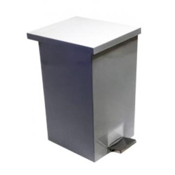 Cos de gunoi industrial patrat cu pedala soft close, inox