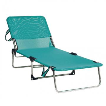 Sezlong pliabil plaja Alco, structura aluminiu, turcoaz de la Comfort Garden Solutions Srl