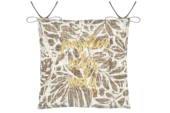 Perna de scaun Hemera 38X38 cm, culoare greige, 100% bumbac de la URBANIX SRL